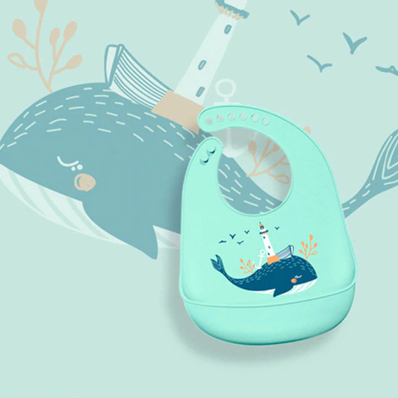 Bavoir en Silicone pour Bambin - Facile à nettoyer