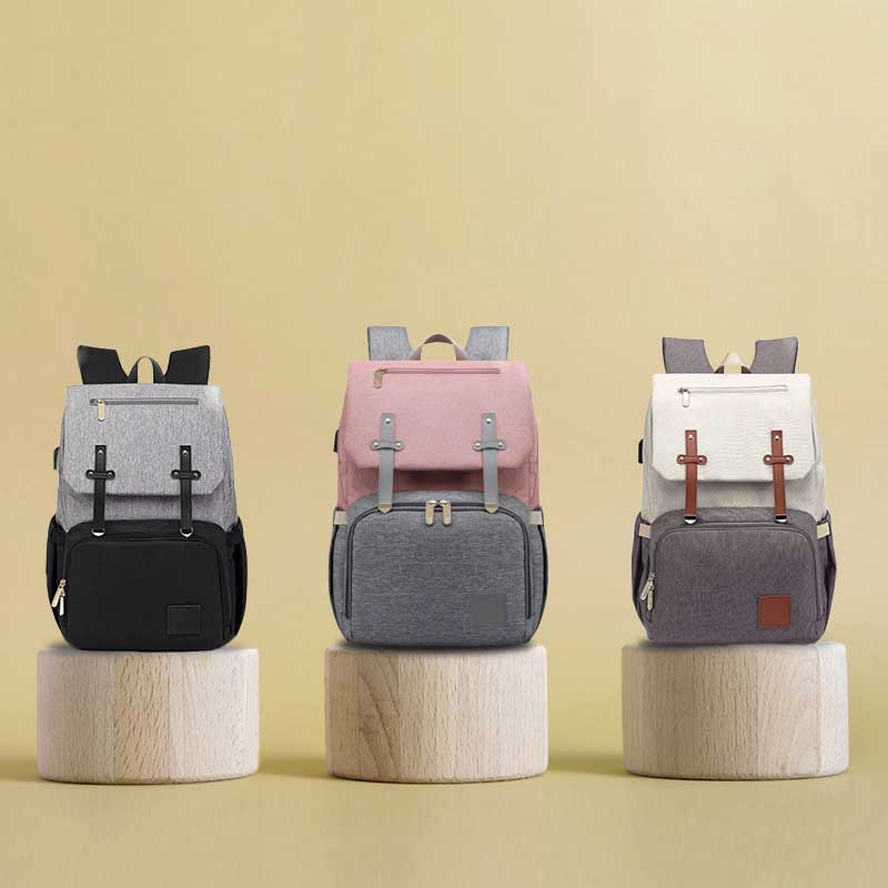 Sac à dos à langer avec chauffe biberon USB