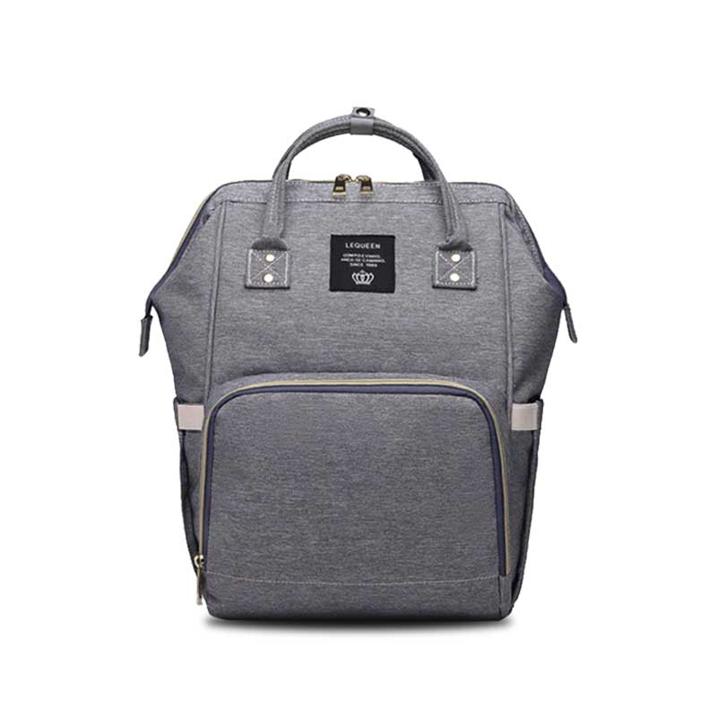 sac à dos à langer gris