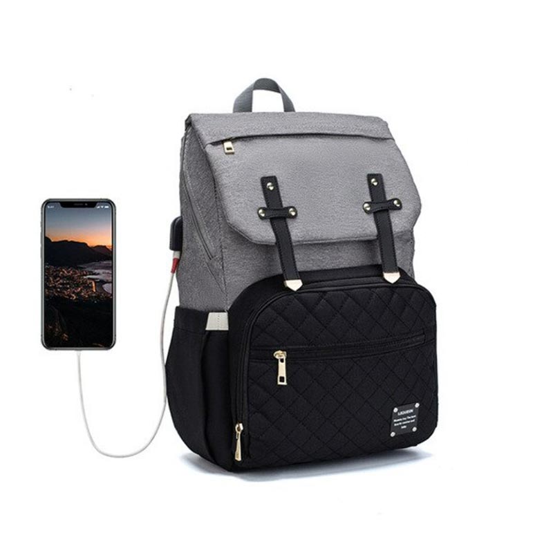 sac a dos a langer gris noir