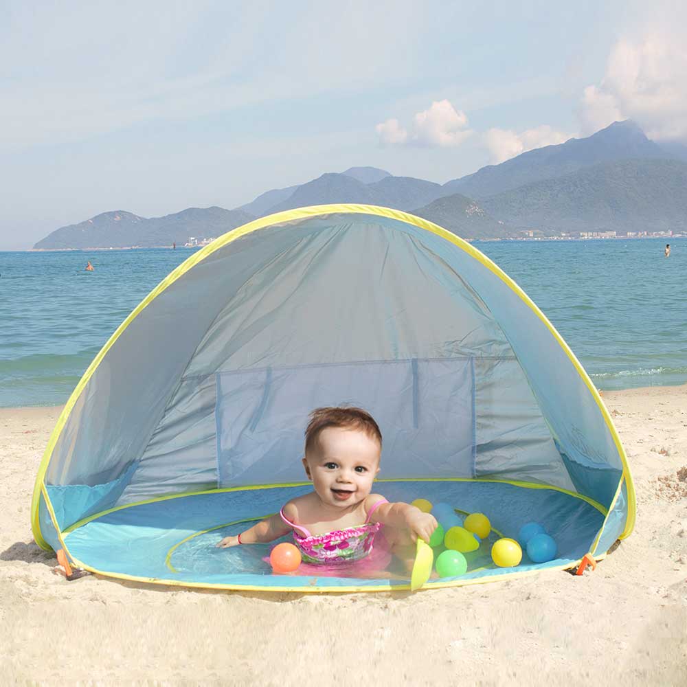 Tente bébé Plage Portable Tente Pare-soleil ombre Abri anti-UV